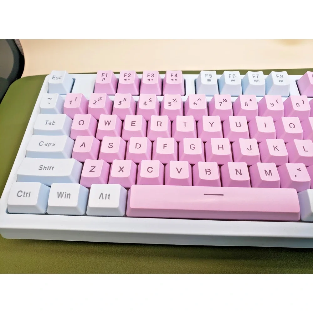 HUO JI CQ104 Full-Size Wired USB Gaming Keyboard - Light Blue